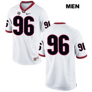 Men's Georgia Bulldogs NCAA #96 Hudson Reynolds Nike Stitched White Authentic No Name College Football Jersey URJ4054WH